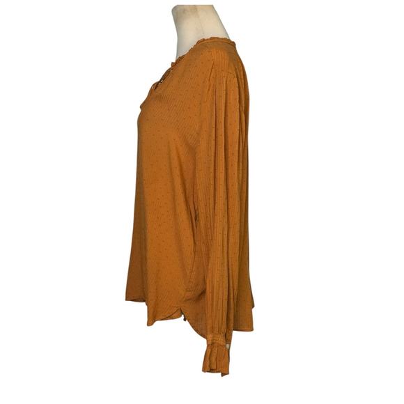 Loft burnt orange long sleeves tunic blouse size large - Picture 6 of 13
